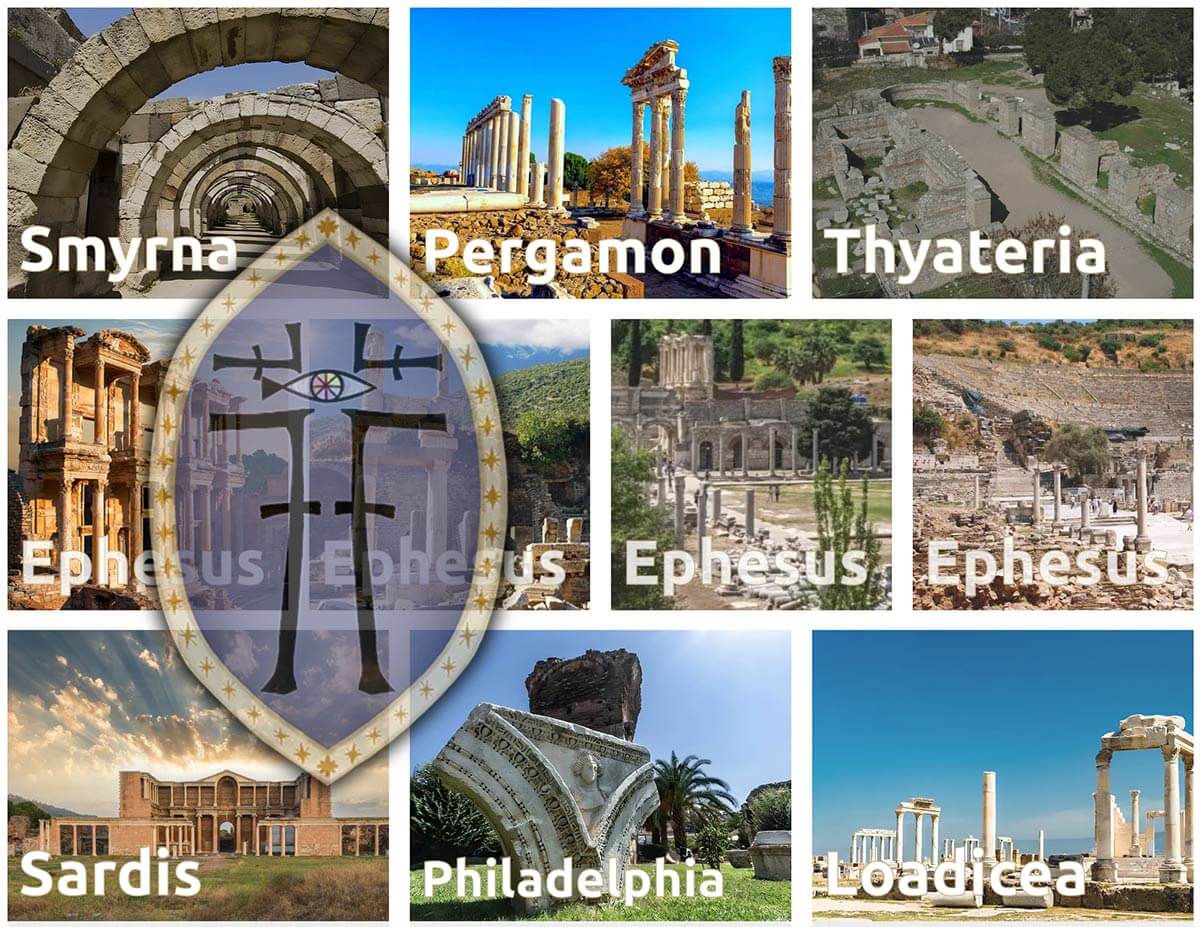 The route through the Seven Churches of Revelation in western Türkiye
